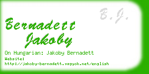 bernadett jakoby business card